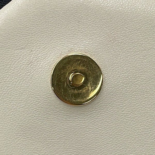 サンローランパリ チェーンショルダーバッグ カリプソ コットン 734153 SAINT LAURENT PARIS 白