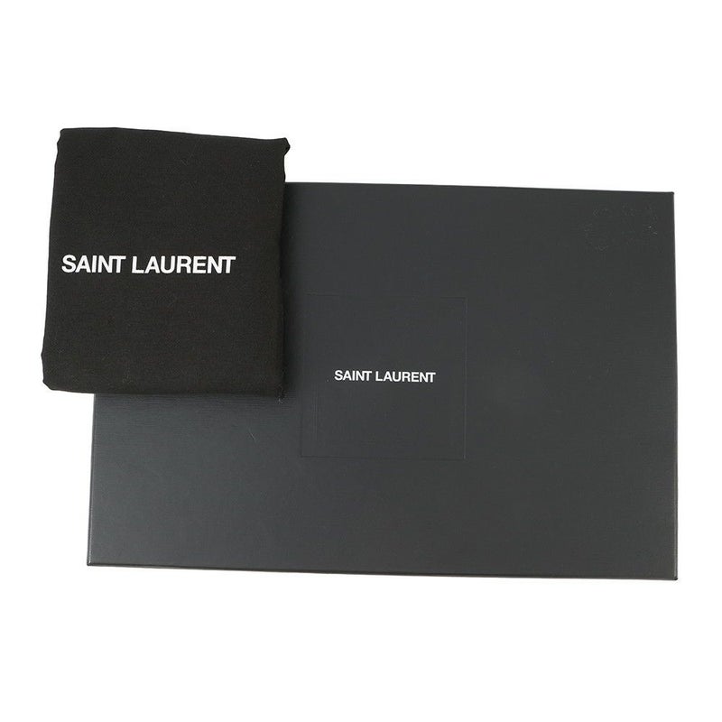 サンローランパリ チェーンショルダーバッグ カリプソ コットン 734153 SAINT LAURENT PARIS 白