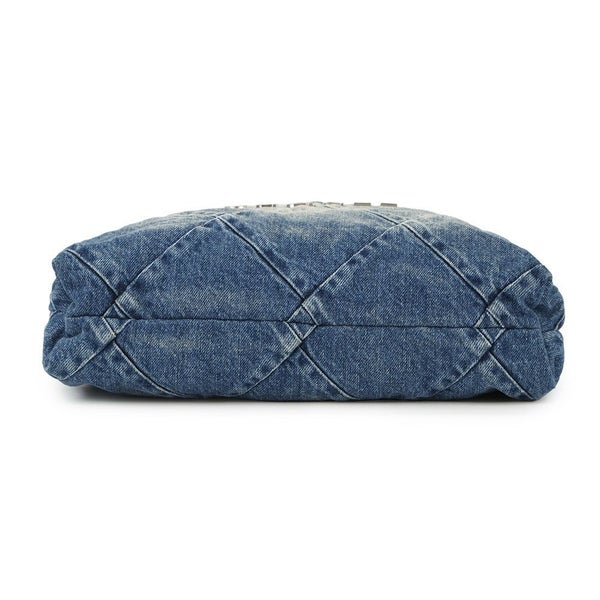 シャネル チェーンショルダーバッグ CHANEL 22 マトラッセ スモール デニム AS3261 ポーチ付き