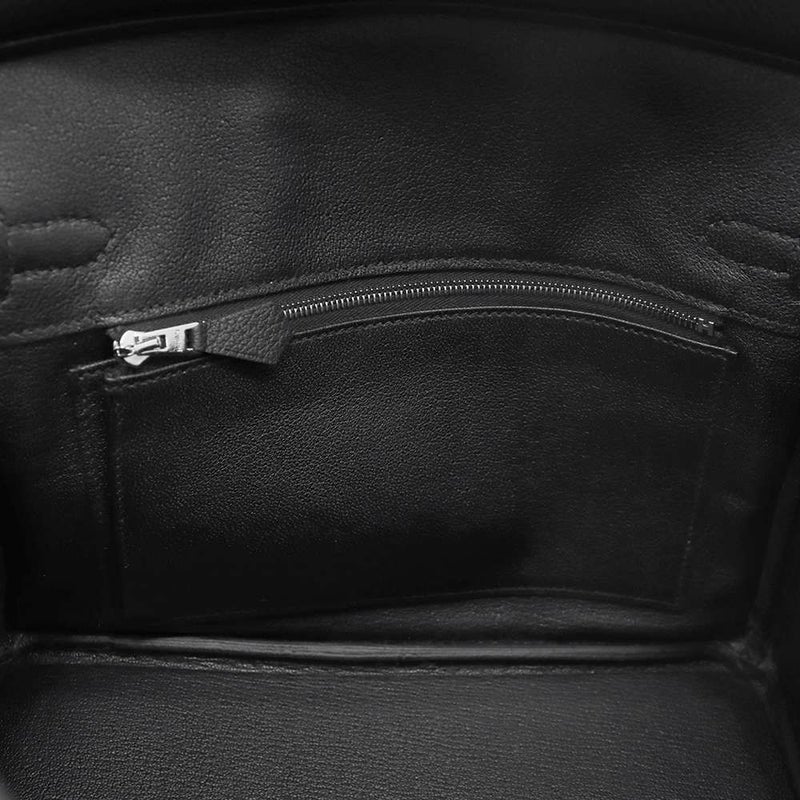 エルメス バーキン25 ブラック/シルバー金具 トゴ W刻印 HERMES Birkin ハンドバッグ 黒