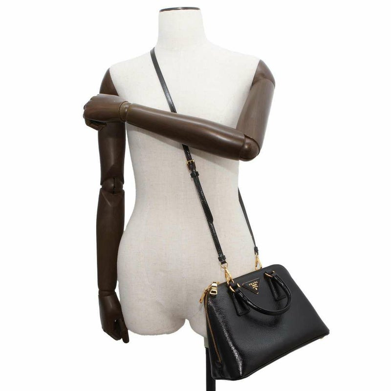 プラダ ハンドバッグ プロムナード パテント BL0838 PRADA 2wayショルダー 黒