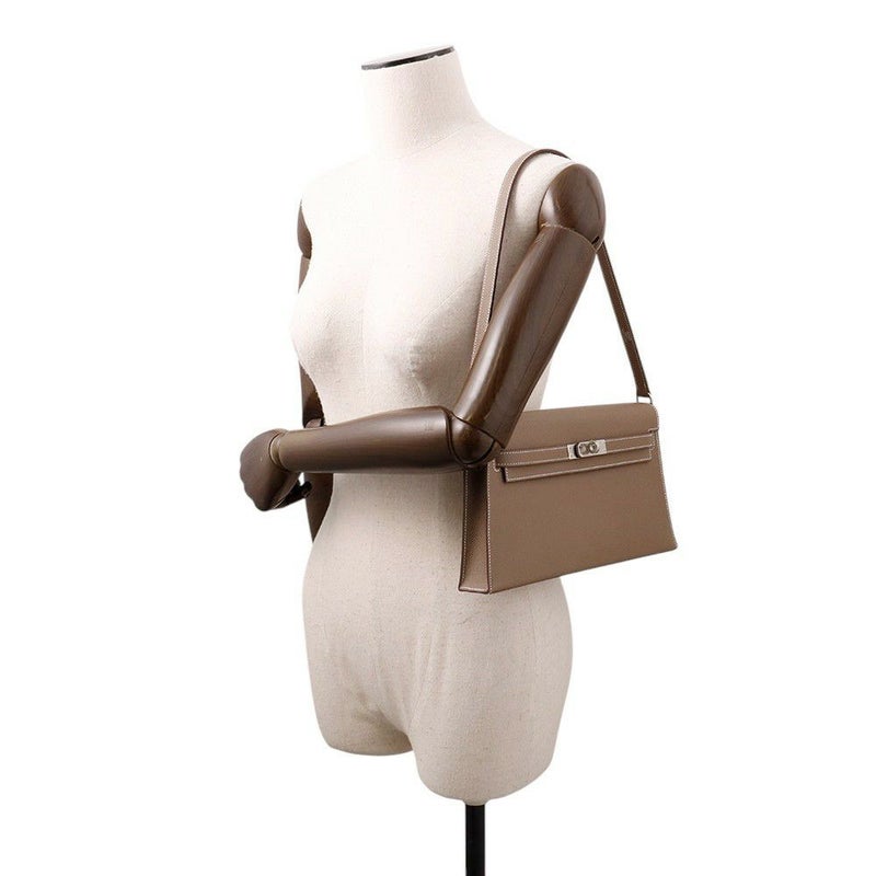 エルメス クラッチバッグ ケリーエラン エトゥープ/シルバー金具 エプソン K刻印 2wayショルダー