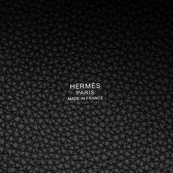 エルメス ハンドバッグ ピコタンロックMM ブラック/シルバー金具 トリヨンクレマンス W刻印 黒