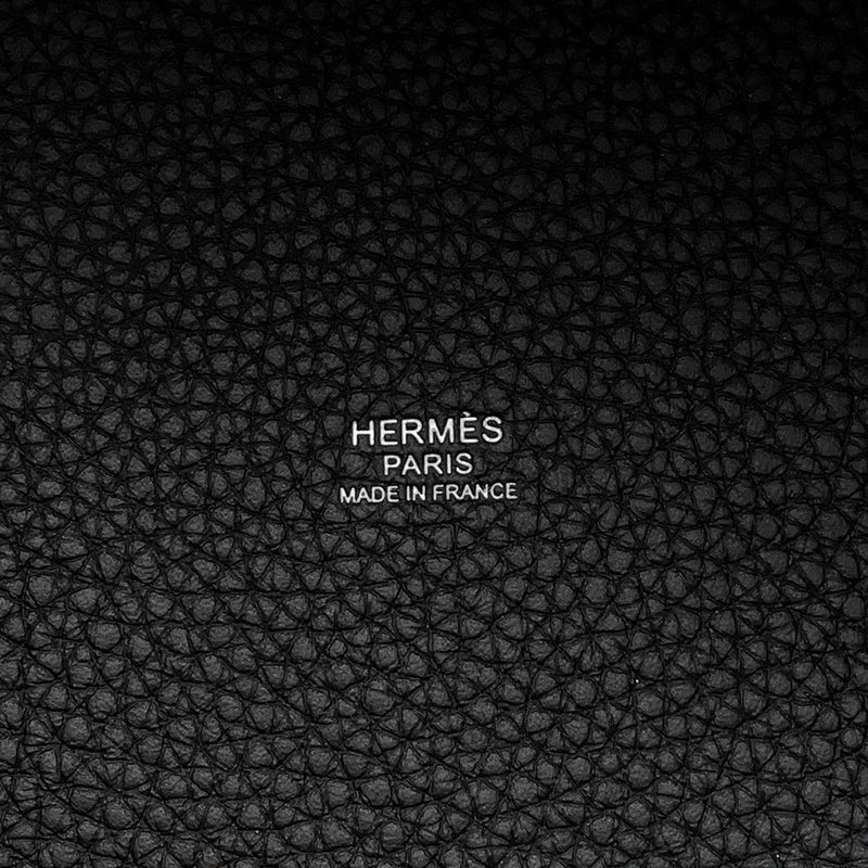 エルメス ハンドバッグ ピコタンロックMM ブラック/シルバー金具 トリヨンクレマンス W刻印 黒