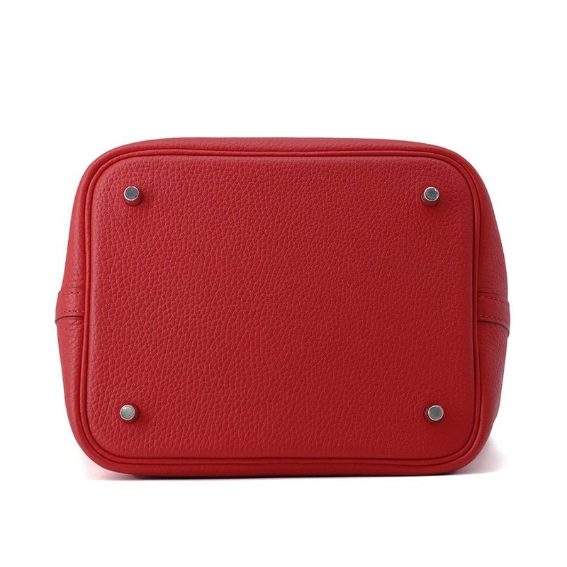 エルメス ハンドバッグ ピコタンロックMM ルージュラデュー/シルバー金具 トリヨンクレマンス K刻印