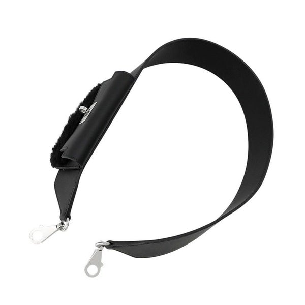 エルメス ショルダーストラップ バンドリエール ケリーポケット ブラック/シルバー金具 スイフト/ムートン B刻印 黒