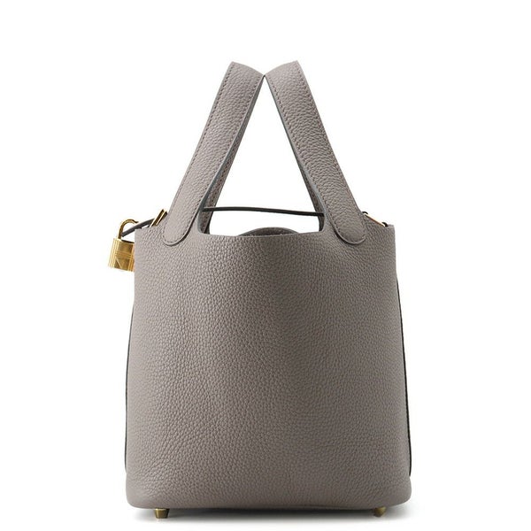 エルメス ハンドバッグ ピコタンロックPM エタン/ゴールド金具 トリヨンクレマンス D刻印