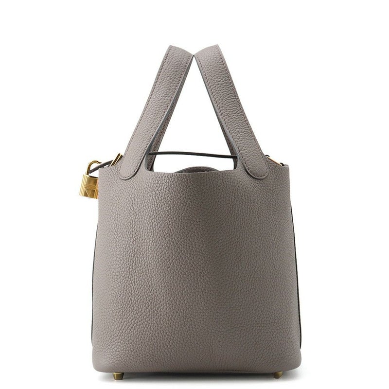 エルメス ハンドバッグ ピコタンロックPM エタン/ゴールド金具 トリヨンクレマンス D刻印