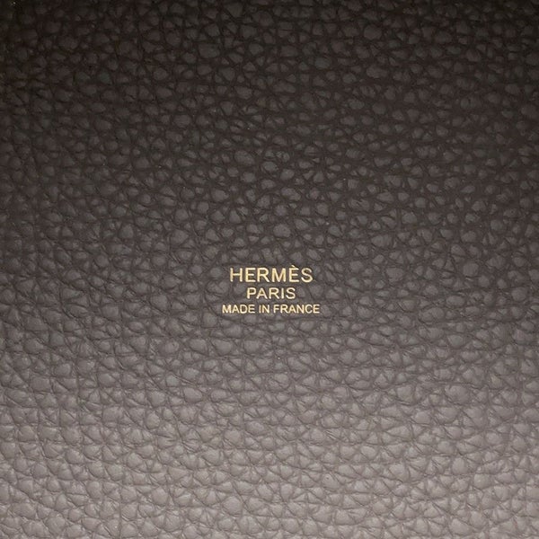 エルメス ハンドバッグ ピコタンロックPM エタン/ゴールド金具 トリヨンクレマンス D刻印