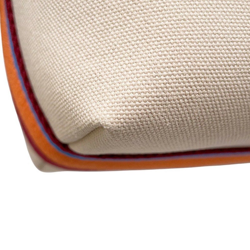 エルメス ポーチ ブリッド・ア・ブラックPM Hパヴィヨン ナチュラル/マルチカラー/シルバー金具 キャンバス