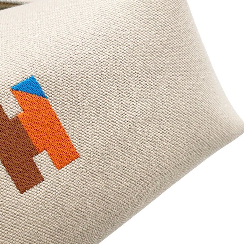 エルメス ポーチ ブリッド・ア・ブラックPM Hパヴィヨン ナチュラル/マルチカラー/シルバー金具 キャンバス
