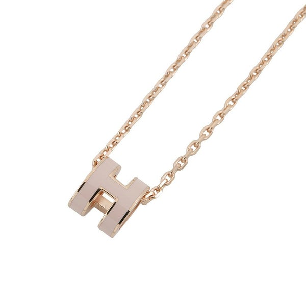 エルメス ネックレス ミニ・ポップアッシュ ローズドラジェ/ピンクゴールド金具 HERMES アクセサリー
