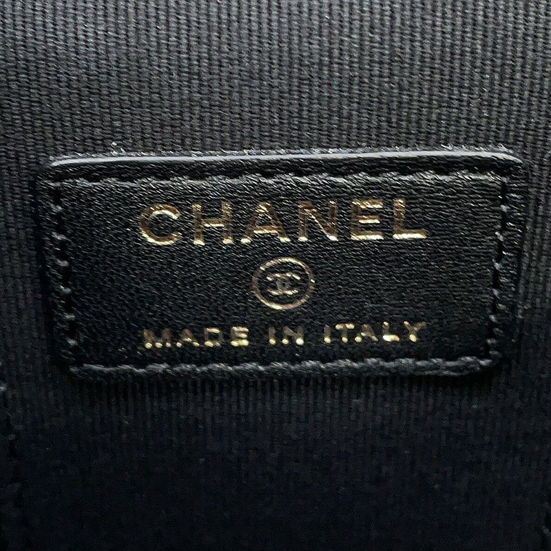 シャネル チェーンショルダーバッグ スモール バニティケース ラムスキン AP2198 CHANEL ポシェット 黒 ヴァニティ