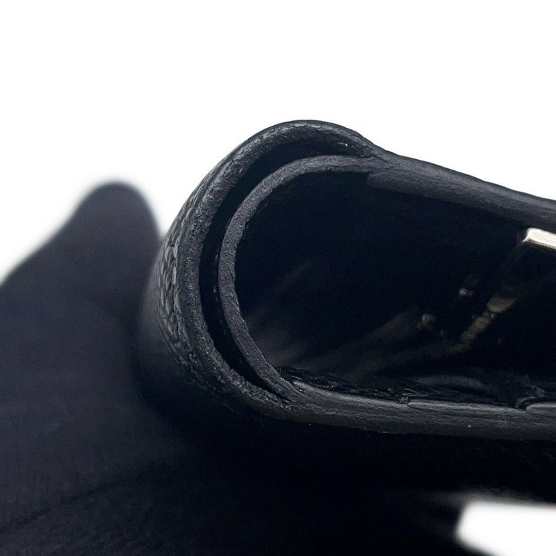 エルメス 二つ折り財布 ベアンコンパクト モノクローム ブラック/ブラック金具 エプソン U刻印 黒