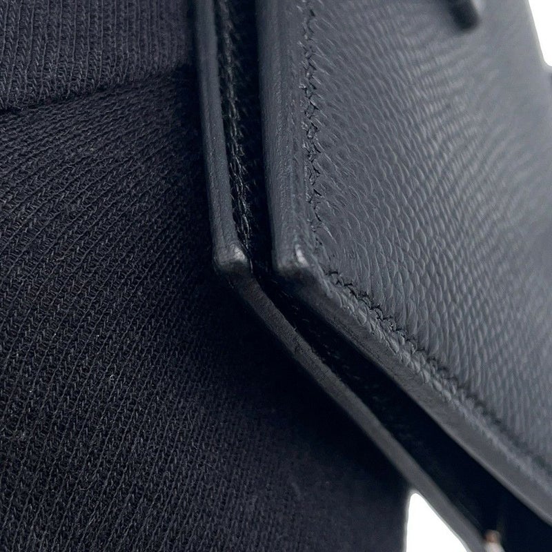 エルメス 二つ折り財布 ベアンコンパクト モノクローム ブラック/ブラック金具 エプソン U刻印 黒