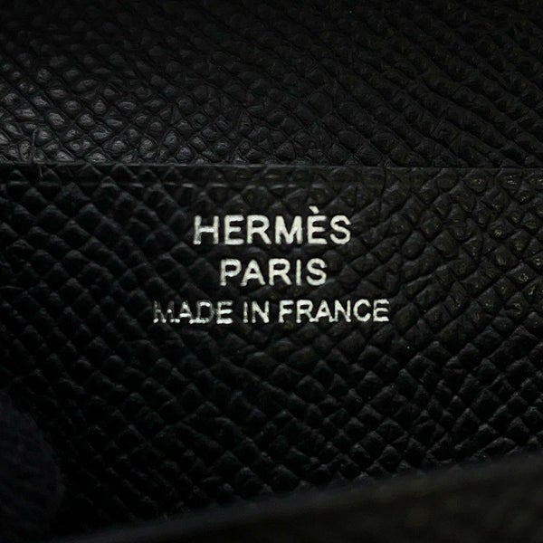 エルメス 二つ折り財布 ベアンコンパクト モノクローム ブラック/ブラック金具 エプソン U刻印 黒