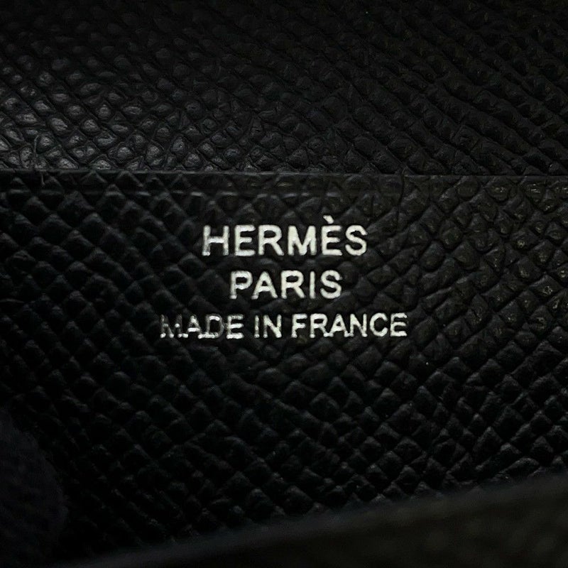 エルメス 二つ折り財布 ベアンコンパクト モノクローム ブラック/ブラック金具 エプソン U刻印 黒