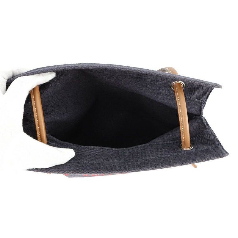 エルメス ショルダーバッグ サック アリーヌMM ブルーインディゴ/ゴールド/シルバー金具 トワルシェブロン/バレニア Y刻印