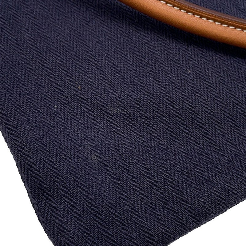 エルメス ショルダーバッグ サック アリーヌMM ブルーインディゴ/ゴールド/シルバー金具 トワルシェブロン/バレニア Y刻印