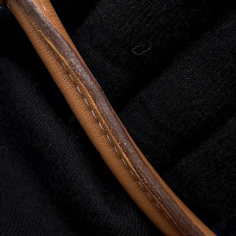 エルメス ショルダーバッグ サック アリーヌMM ブルーインディゴ/ゴールド/シルバー金具 トワルシェブロン/バレニア Y刻印