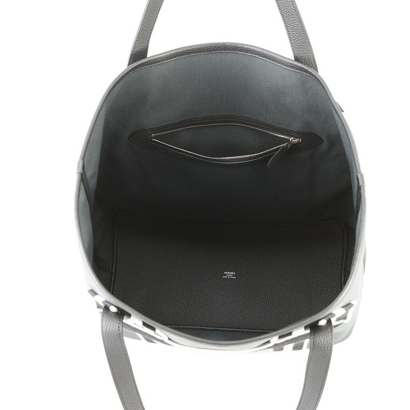 エルメス トートバッグ ピュール サングル  ヴェールルソー/ブラック トワルミリタリー/トリヨンクレマンス U刻印 黒