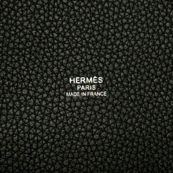 エルメス トートバッグ ピュール サングル  ヴェールルソー/ブラック トワルミリタリー/トリヨンクレマンス U刻印 黒