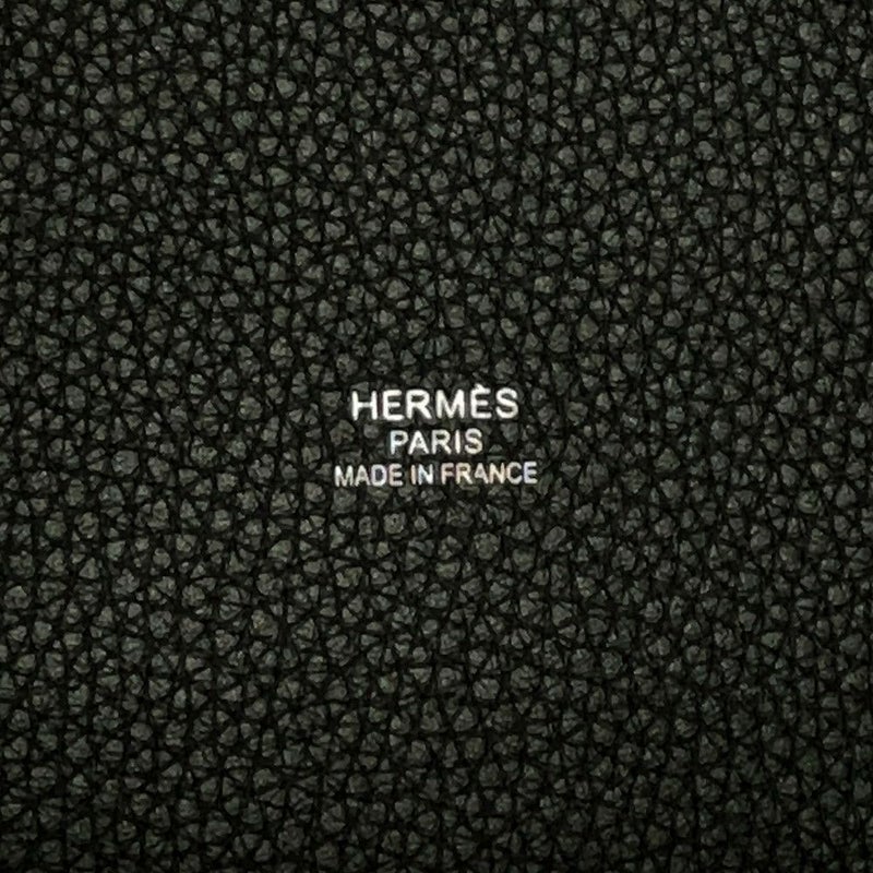 エルメス トートバッグ ピュール サングル  ヴェールルソー/ブラック トワルミリタリー/トリヨンクレマンス U刻印 黒