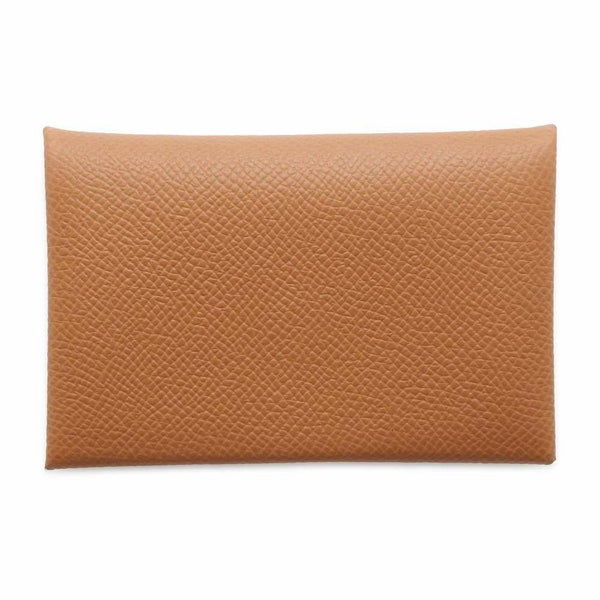 エルメス カードケース カルヴィ ゴールド エプソン W刻印 HERMES 名刺入れ