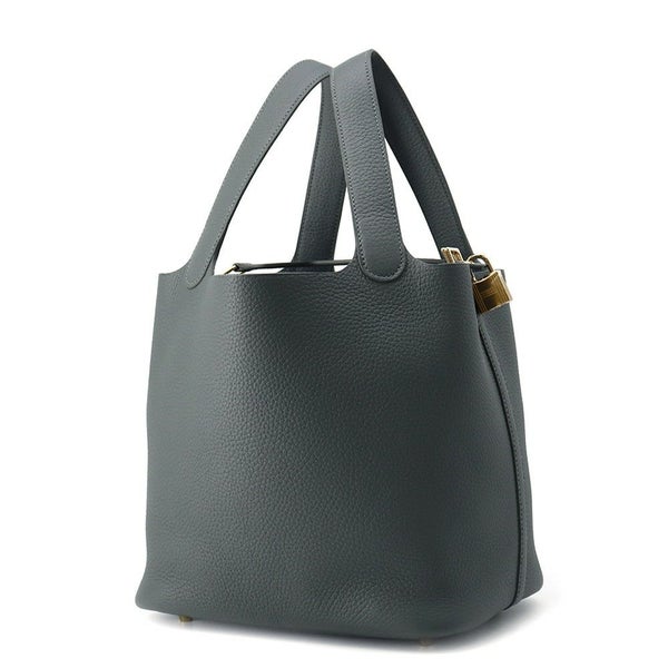 エルメス ハンドバッグ ピコタンロックMM ヴェールマングローブ/ゴールド金具 トリヨンクレマンス K刻印