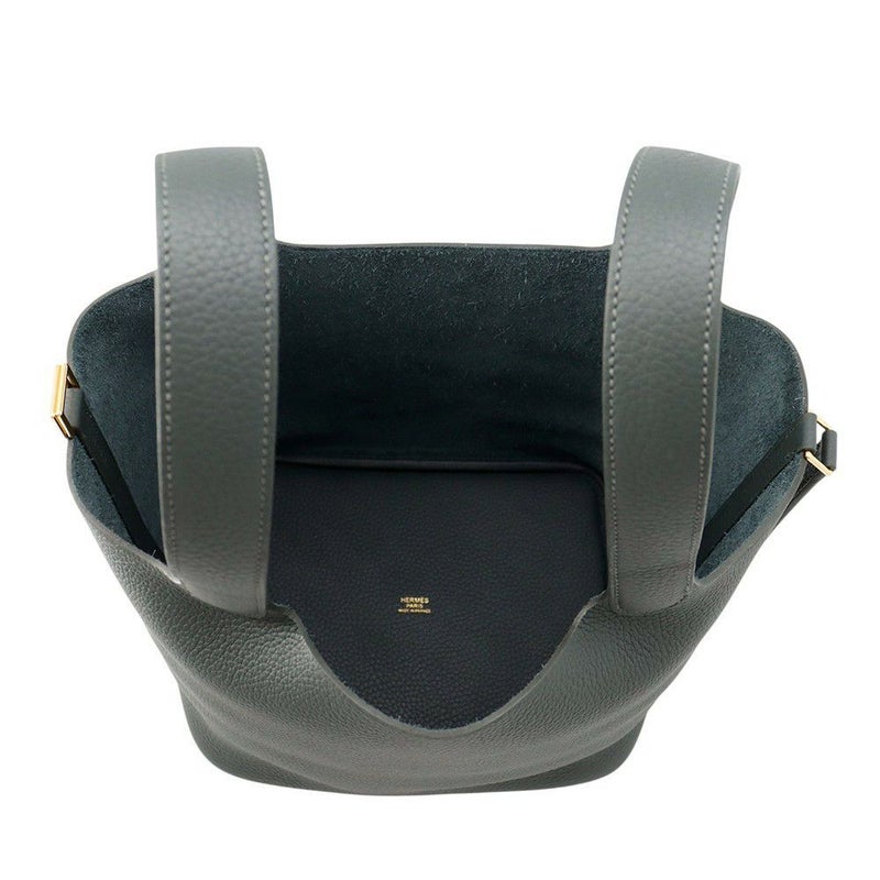 エルメス ハンドバッグ ピコタンロックMM ヴェールマングローブ/ゴールド金具 トリヨンクレマンス K刻印