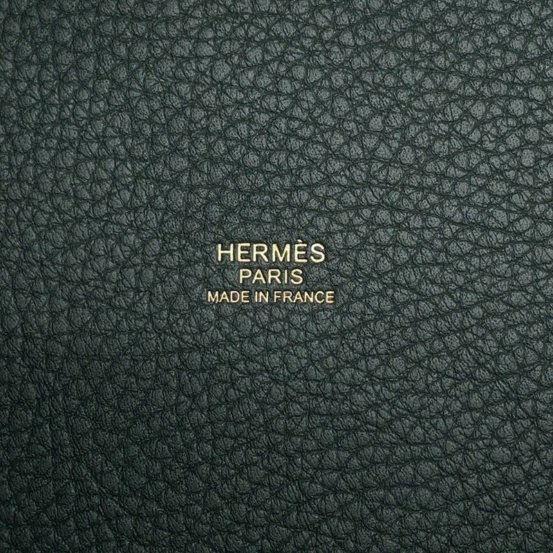 エルメス ハンドバッグ ピコタンロックMM ヴェールマングローブ/ゴールド金具 トリヨンクレマンス K刻印