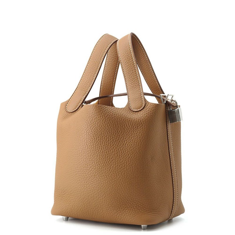 エルメス ハンドバッグ ピコタンロックPM ゴールド/シルバー金具 トリヨンクレマンス W刻印
