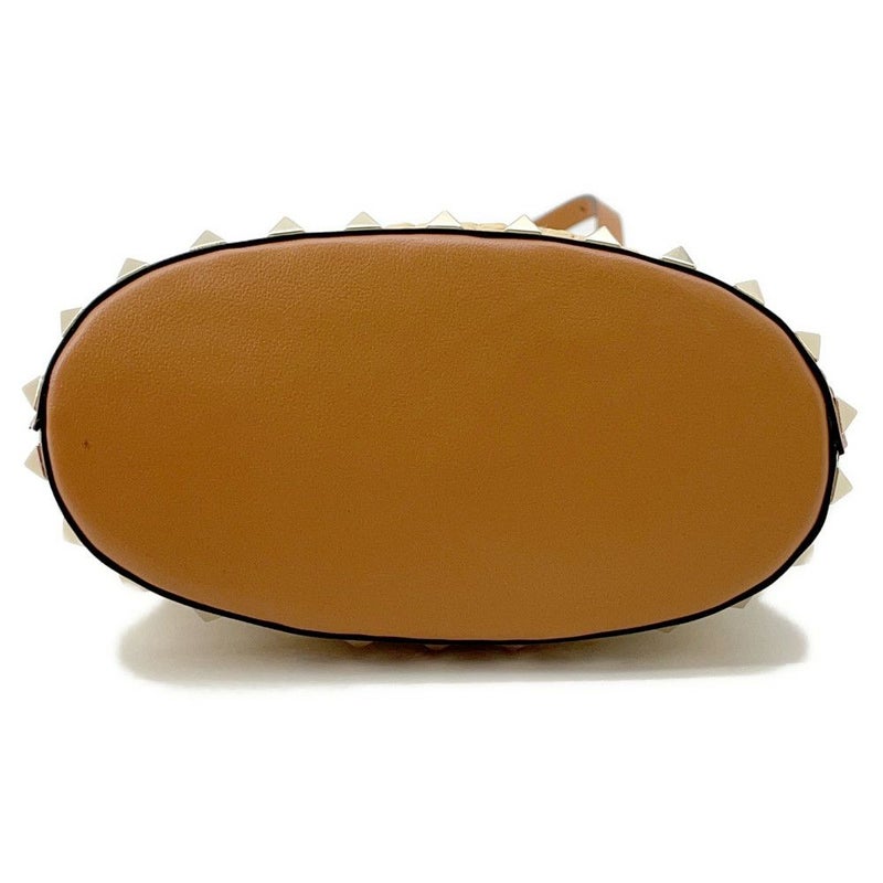 ヴァレンティノ・ガラヴァーニ ハンドバッグ ロックスタッズ バケットバッグ ラフィア レザー 4W2P0W31MZI 2way