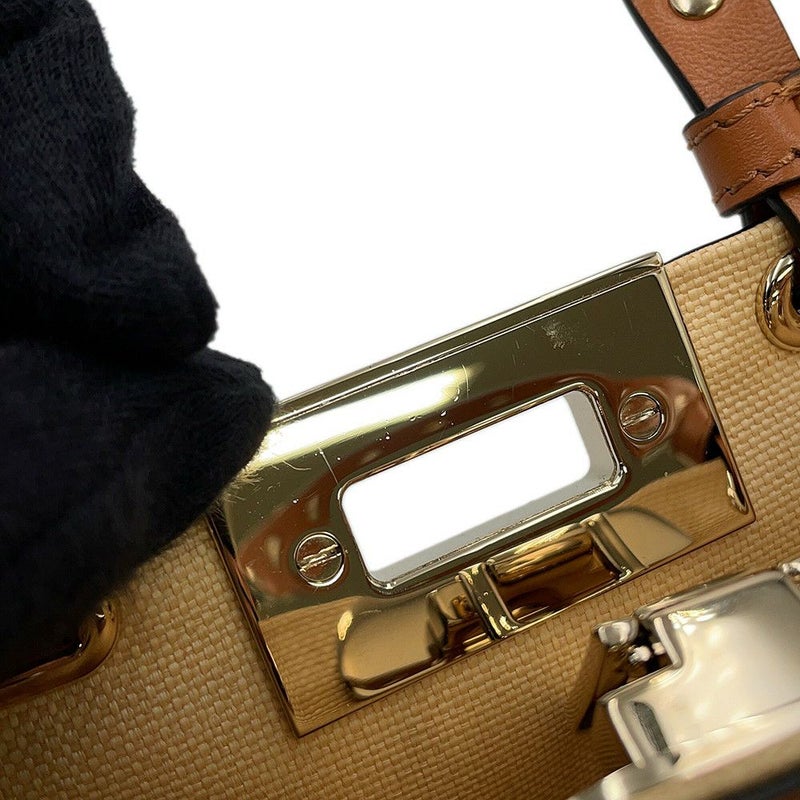 ヴァレンティノ・ガラヴァーニ ハンドバッグ ロックスタッズ バケットバッグ ラフィア レザー 4W2P0W31MZI 2way