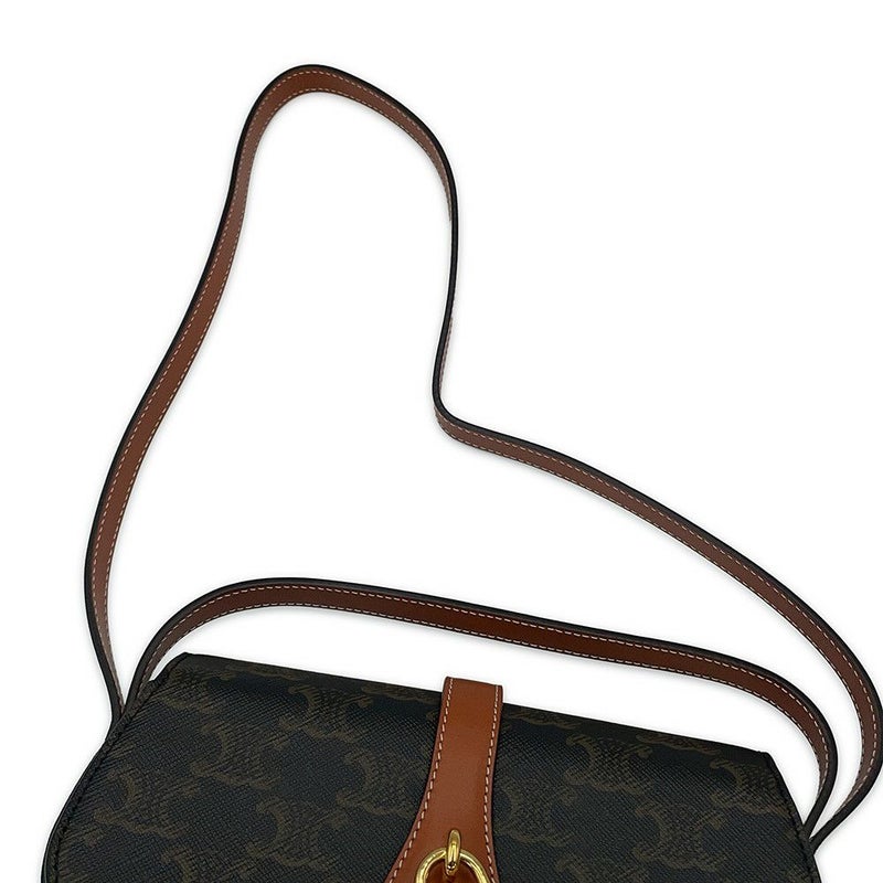 セリーヌ ハンドバッグ トリオンフ タブゥ SLG クラッチ PVC レザー 10I592 CELINE 2way ブラウン