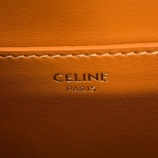 セリーヌ ハンドバッグ トリオンフ タブゥ SLG クラッチ PVC レザー 10I592 CELINE 2way ブラウン