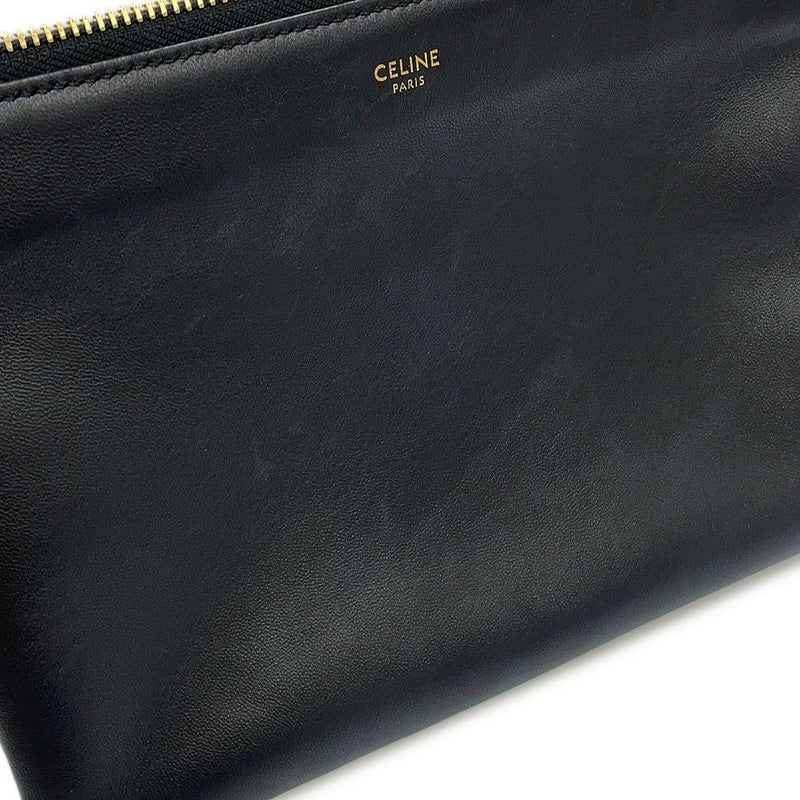 セリーヌ ショルダーバッグ トリオ ラージ ラムスキン 171453 CELINE 黒