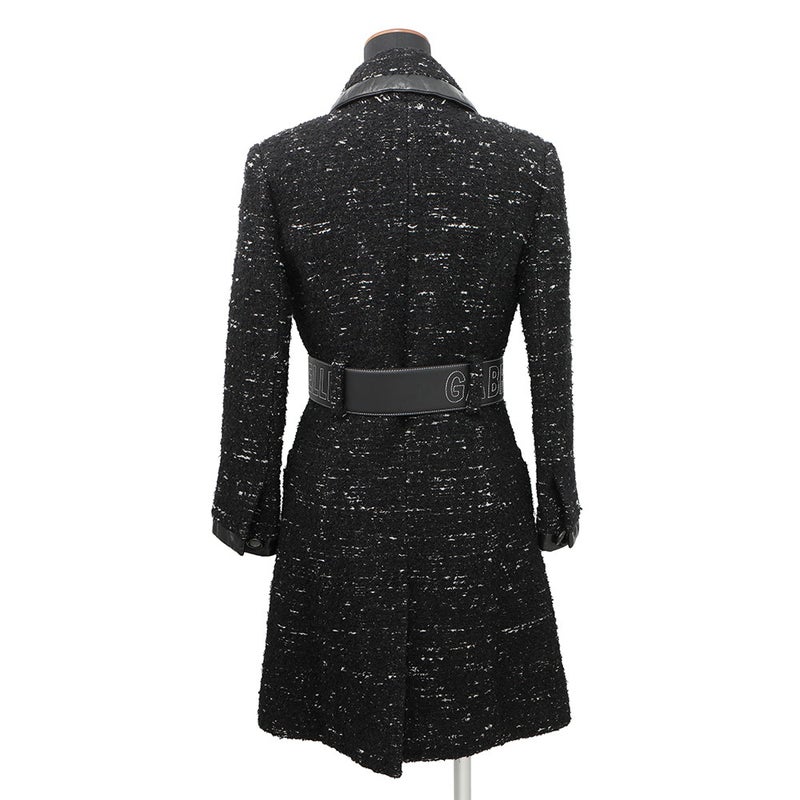 シャネル コート ツイード レディースサイズ38 P57222 CHANEL アウター 黒
