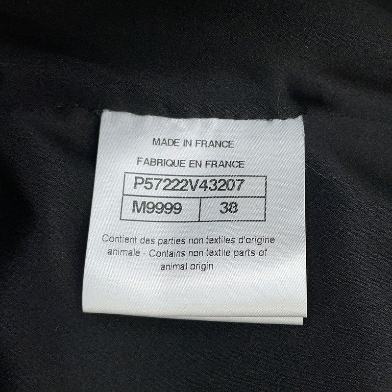 シャネル コート ツイード レディースサイズ38 P57222 CHANEL アウター 黒