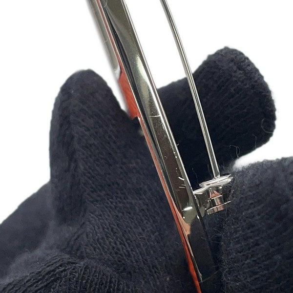 エルメス ブローチ シェーヌダンクル オレンジミニアン/シルバー金具 エプソン HERMES アクセサリー