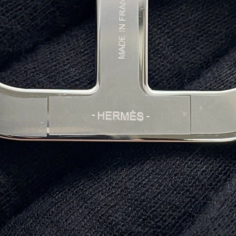 エルメス ブローチ シェーヌダンクル オレンジミニアン/シルバー金具 エプソン HERMES アクセサリー