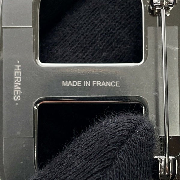 エルメス ブローチ シェーヌダンクル オレンジミニアン/シルバー金具 エプソン HERMES アクセサリー