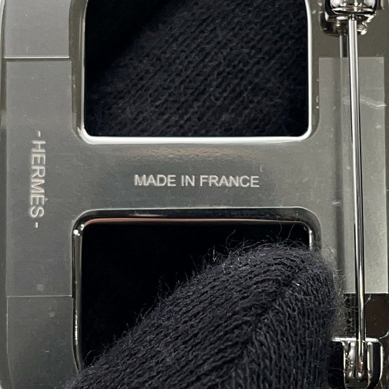 エルメス ブローチ シェーヌダンクル オレンジミニアン/シルバー金具 エプソン HERMES アクセサリー