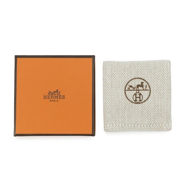 エルメス ブローチ シェーヌダンクル オレンジミニアン/シルバー金具 エプソン HERMES アクセサリー