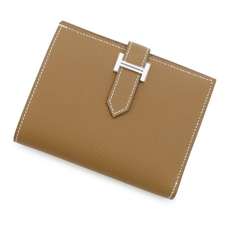 エルメス 二つ折り財布 ベアンコンパクト ゴールド/シルバー金具 エプソン W刻印 財布