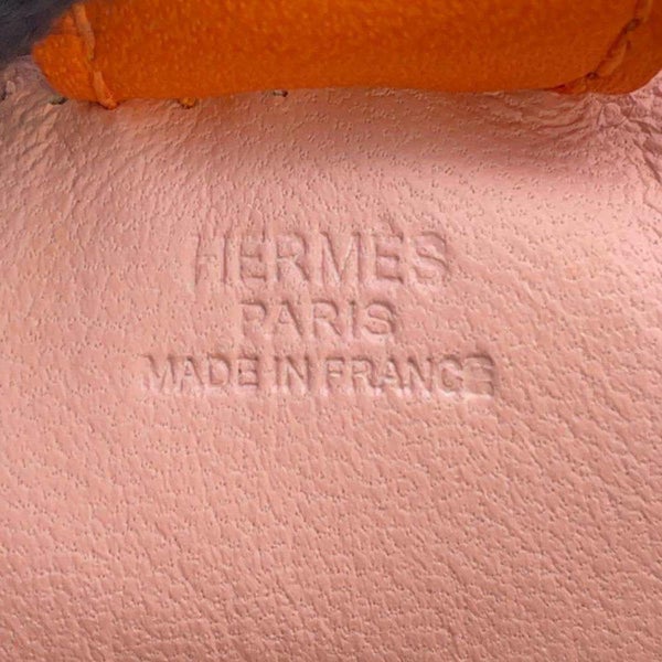 エルメス バッグチャーム ロデオ PM ローズサクラ/ローズジャイプール/オレンジ ラムスキン