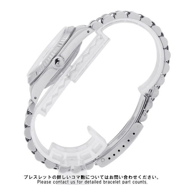 ロレックス デイトジャスト36 ランダムシリアル ルーレット SS/K18ホワイトゴールド 10Pダイヤ 116234G 腕時計 シルバー文字盤