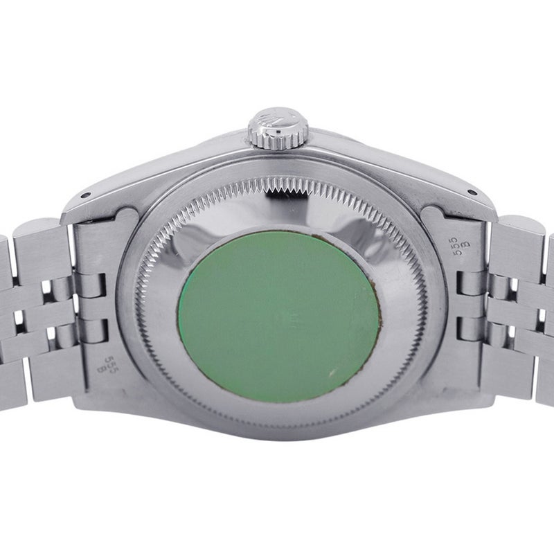 ロレックス デイトジャスト36 ランダムシリアル ルーレット SS/K18ホワイトゴールド 10Pダイヤ 116234G 腕時計 シルバー文字盤