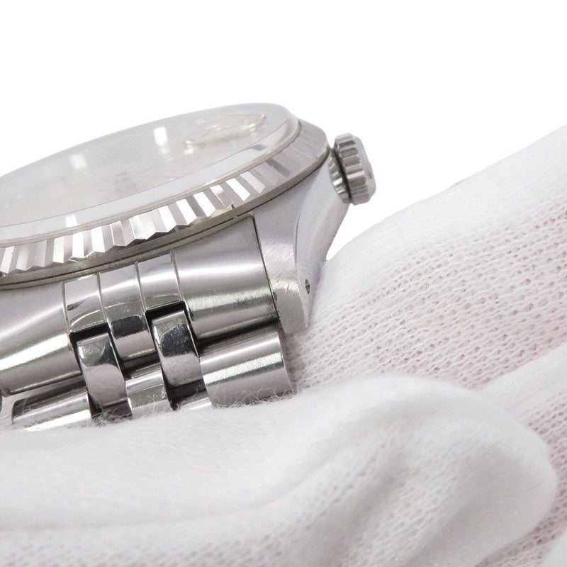 ロレックス デイトジャスト36 ランダムシリアル ルーレット SS/K18ホワイトゴールド 10Pダイヤ 116234G 腕時計 シルバー文字盤