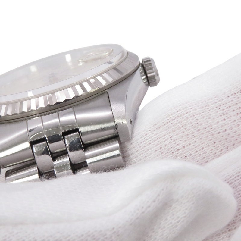 ロレックス デイトジャスト36 ランダムシリアル ルーレット SS/K18ホワイトゴールド 10Pダイヤ 116234G 腕時計 シルバー文字盤